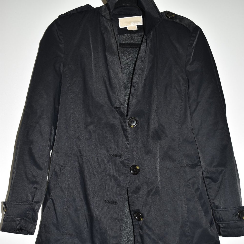 Michael Kors Womens Button up Black Pea Coat XS/XP